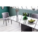 Стол обеденный SIGNAL PALLAS Ceramic 160 серый мрамор/черный матовый 160-210/90